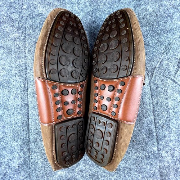 Mens 11 Bruno Marc Brown Driving Loafers Casual Comfy Slip-On Shoes Rubber Soles - Picture 7 of 10